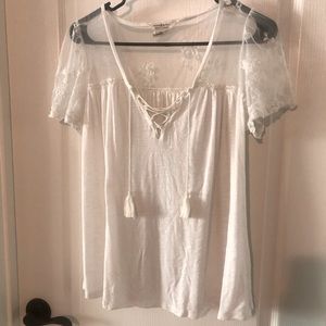 White Blouse with Lace